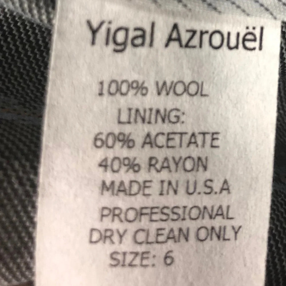 Yigal Azrouel Gray Wool Tuxedo Blazer Size 6 - Picture 9 of 11